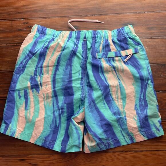 NWT Adidas watercolor lined elastic drawstring waist swim trunks sz L - Picture 6 of 6